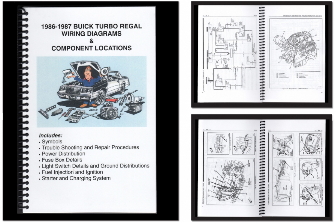 1986-1987 Buick Turbo Regal Wiring Diagrams and Component Locations Booklet